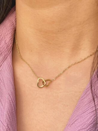 18kt Gold Plated Heart Lock Pendant Necklace, June