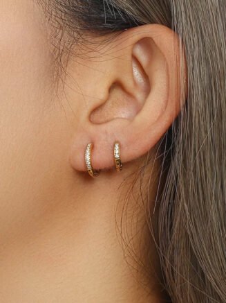 Diamond Hoop Duet: Everyday Earrings Set - Pari Earrings